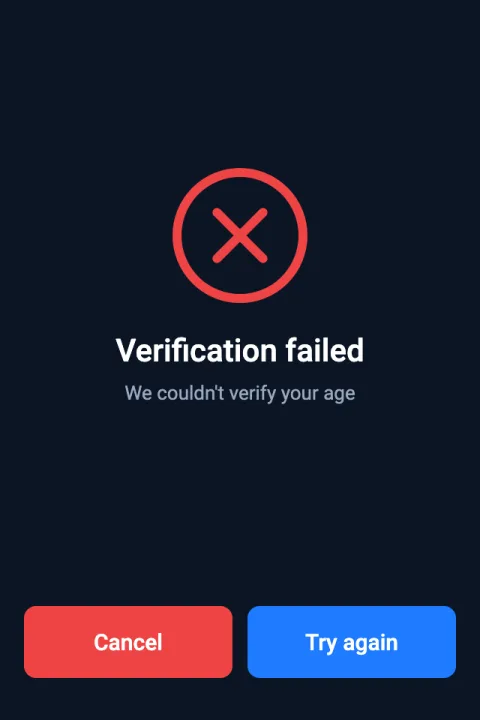 Verification failed