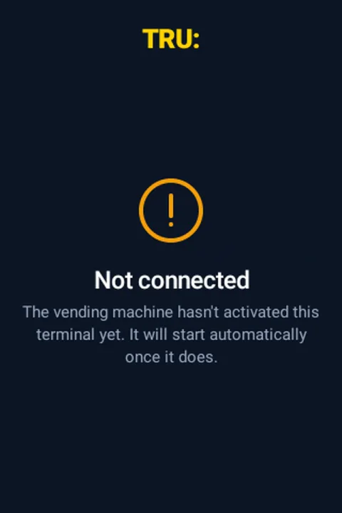 Not connected — the machine has not enabled the terminal